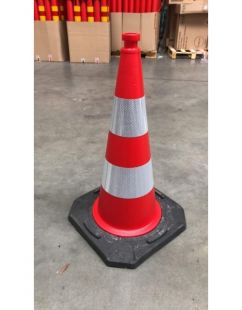 Pachołek drogowy 75cm U-23b | PCV, 5,6 kg, odblaskowy